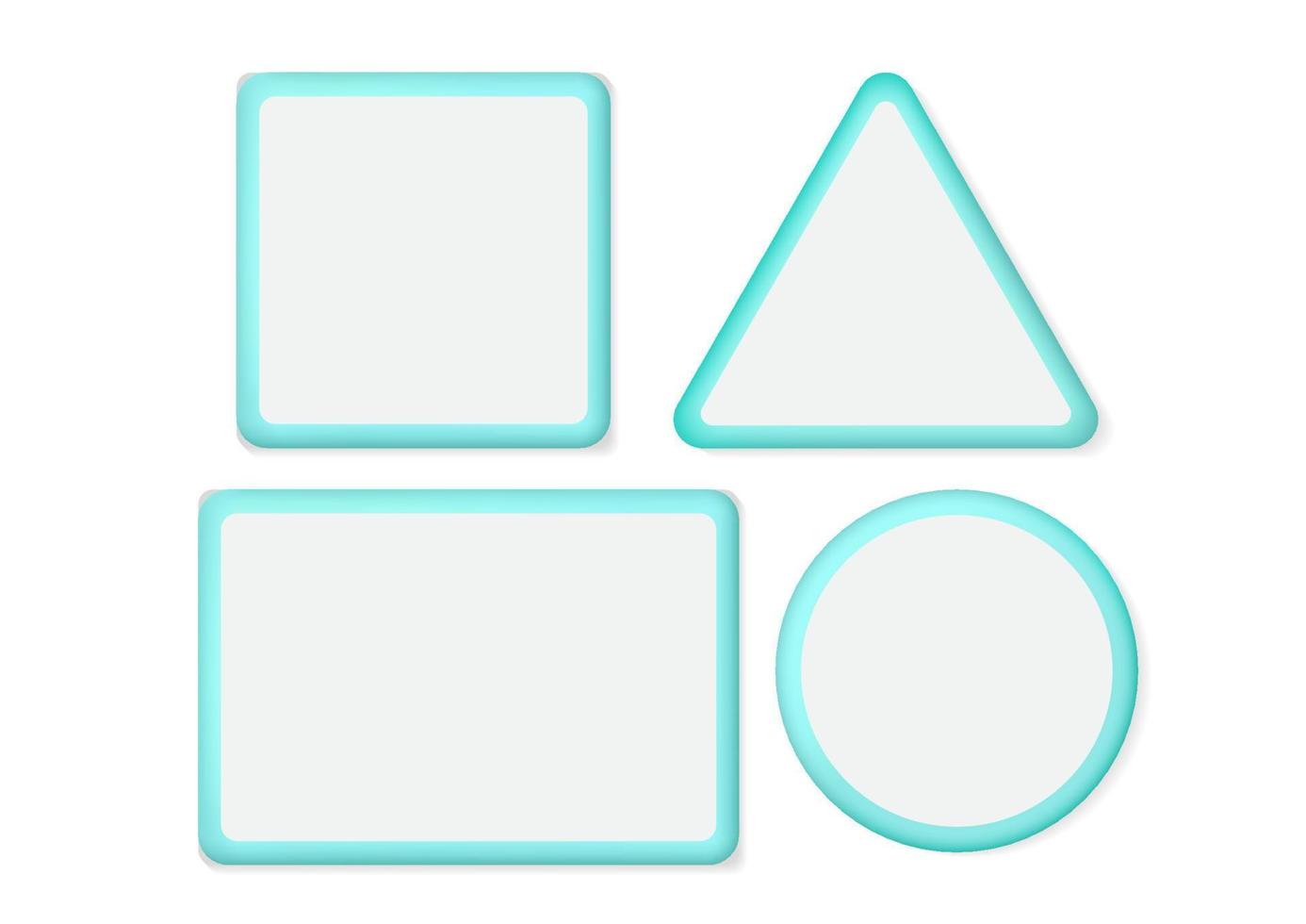Empty warning sign templates set vector