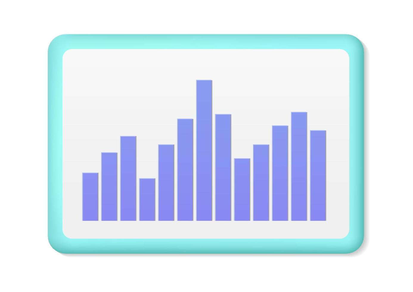 Blue bar Chart Icon vector