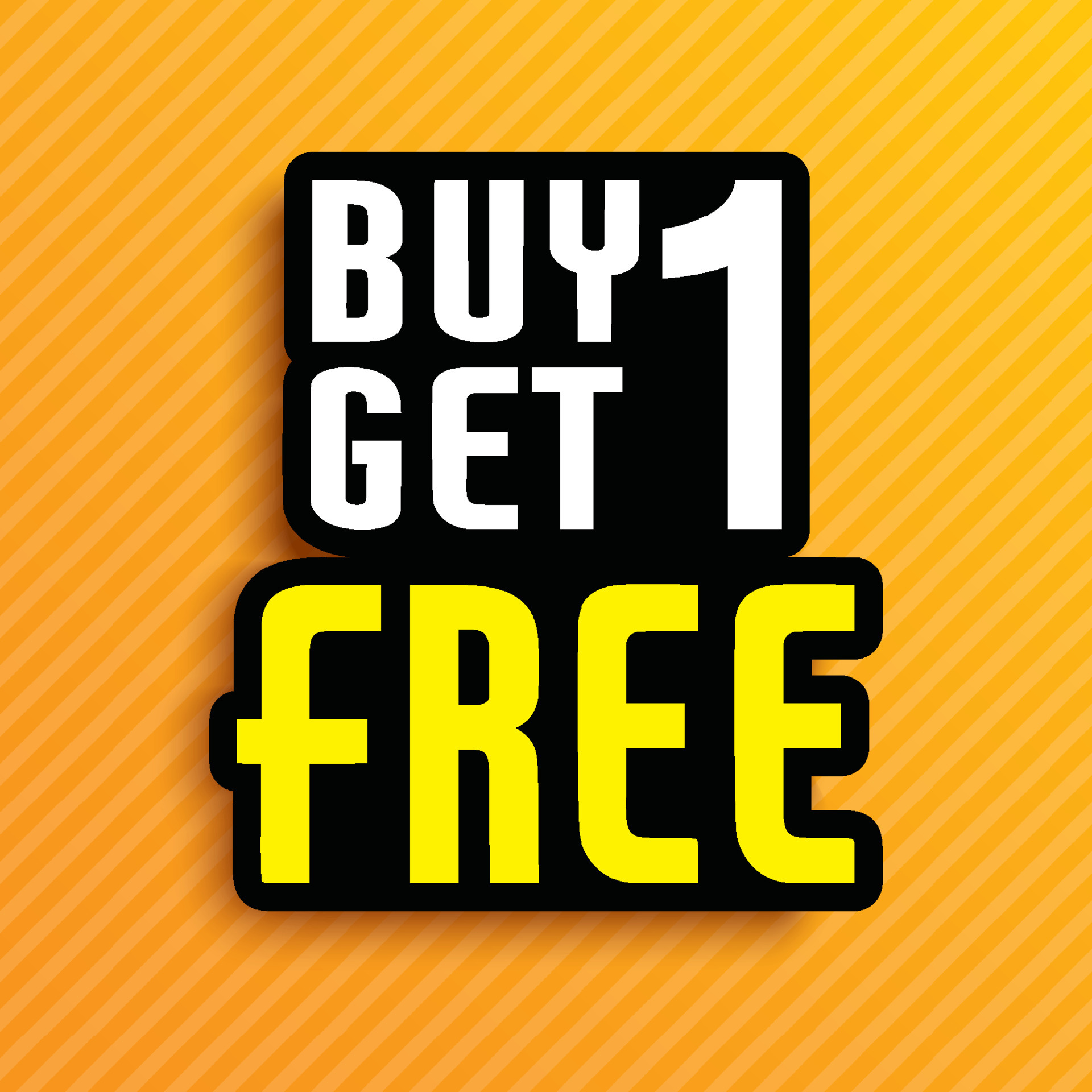 Buy 1 get 1 free sale tag design template. Special offer banner. 5747065  Vector Art at Vecteezy