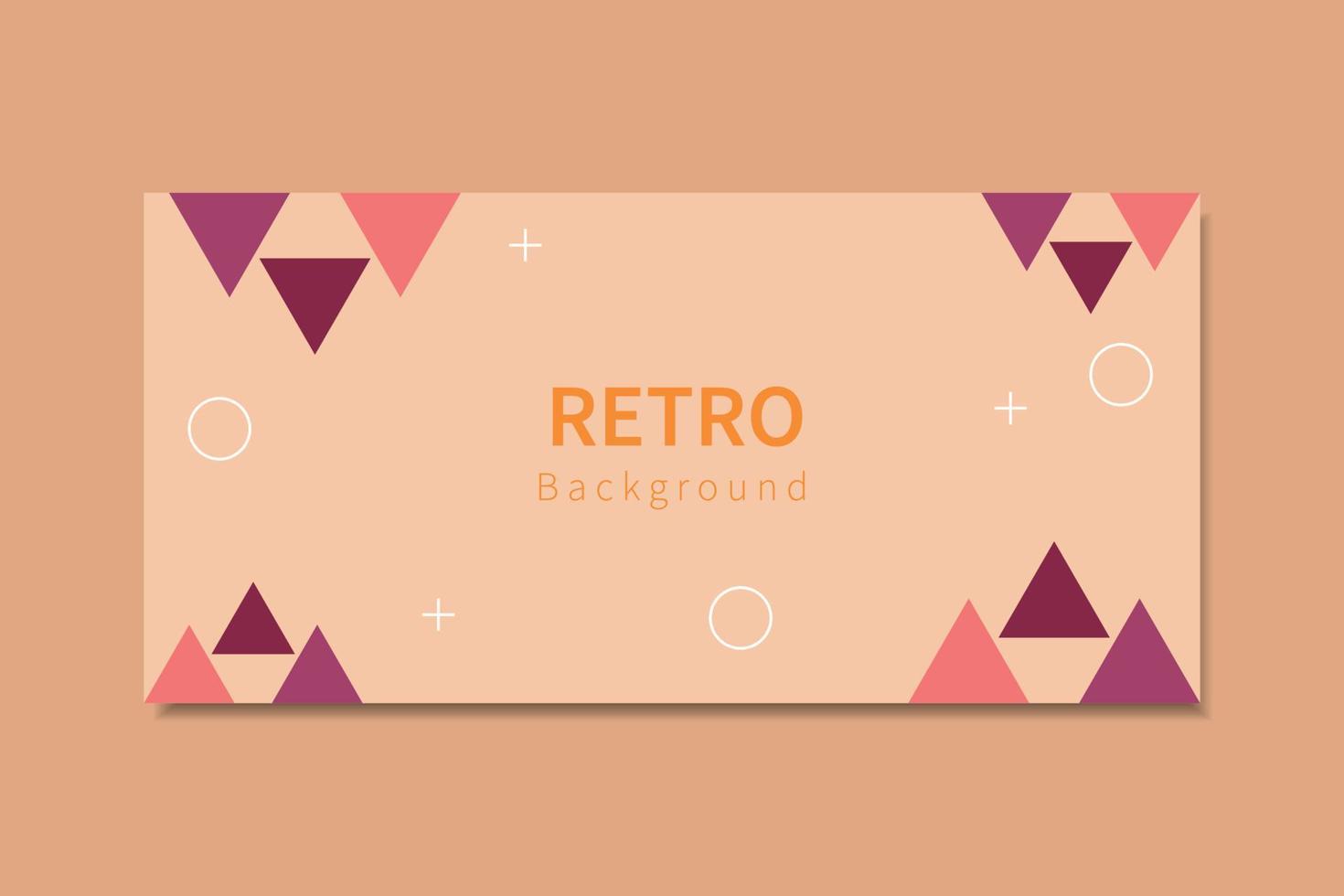 Fondo de banner abstracto retro con diseño moderno vector