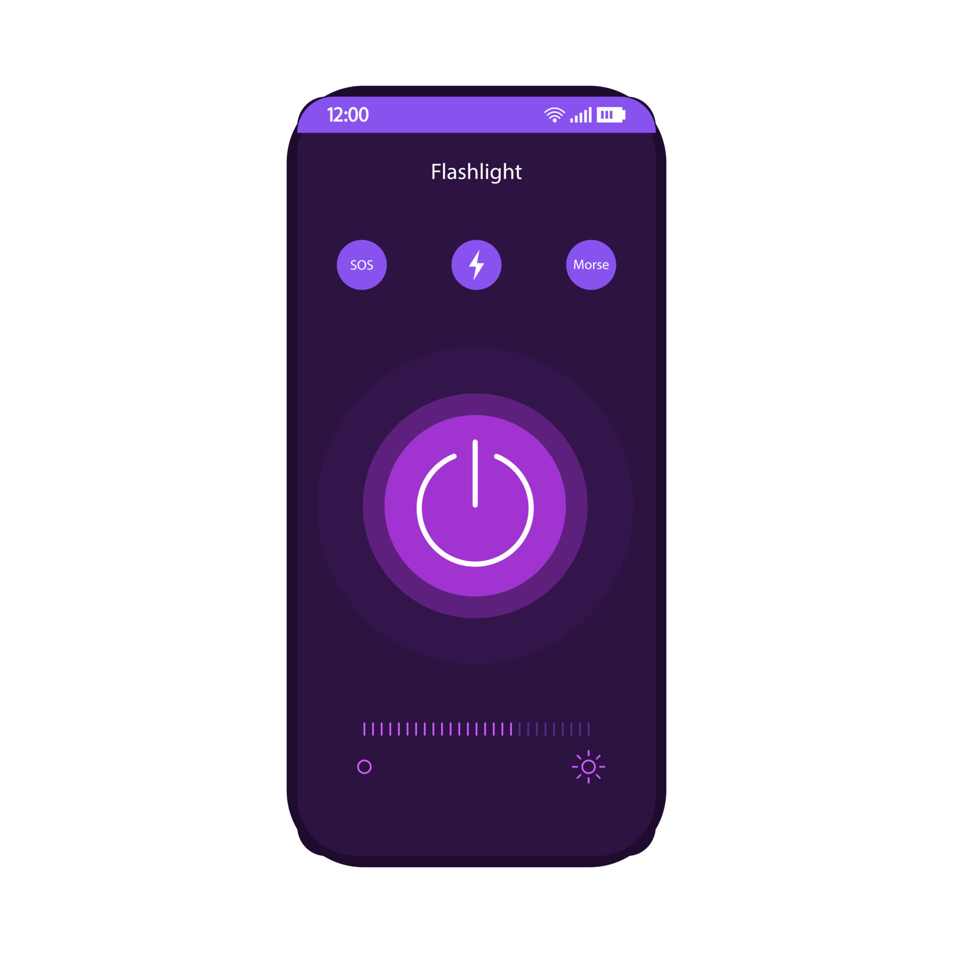 Power button flashlight sale