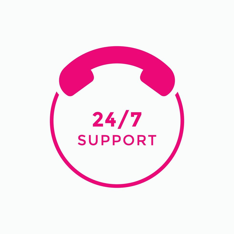 customer support icon. 24 hours call center icon vector