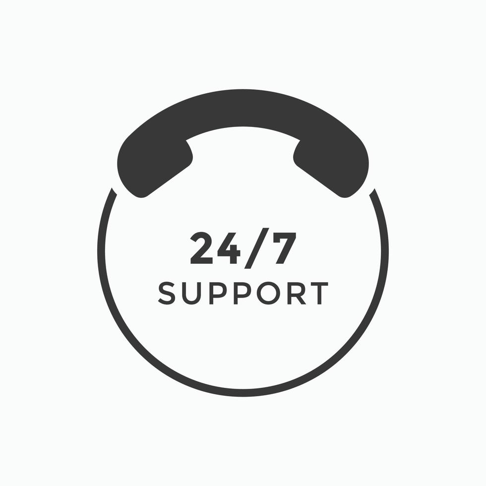 24 hours customer service icon. 24 7 support icon sign button. customer service icon vector