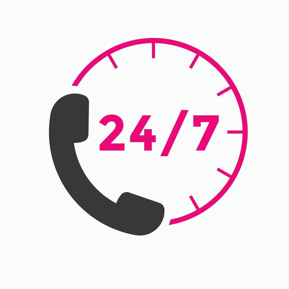 24 hours customer service icon. 24 7 support icon sign button. customer service icon vector