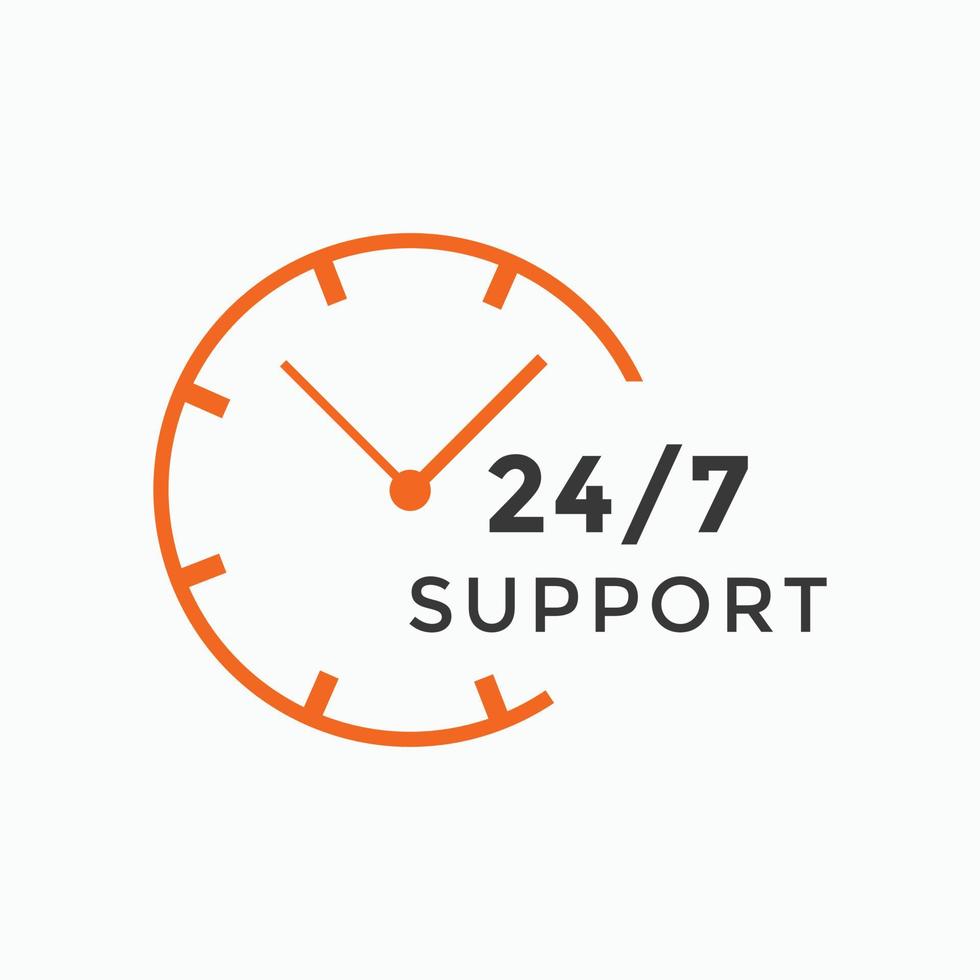 24 hours call center icon vector 247 support icon sign button call center symbol icon template
