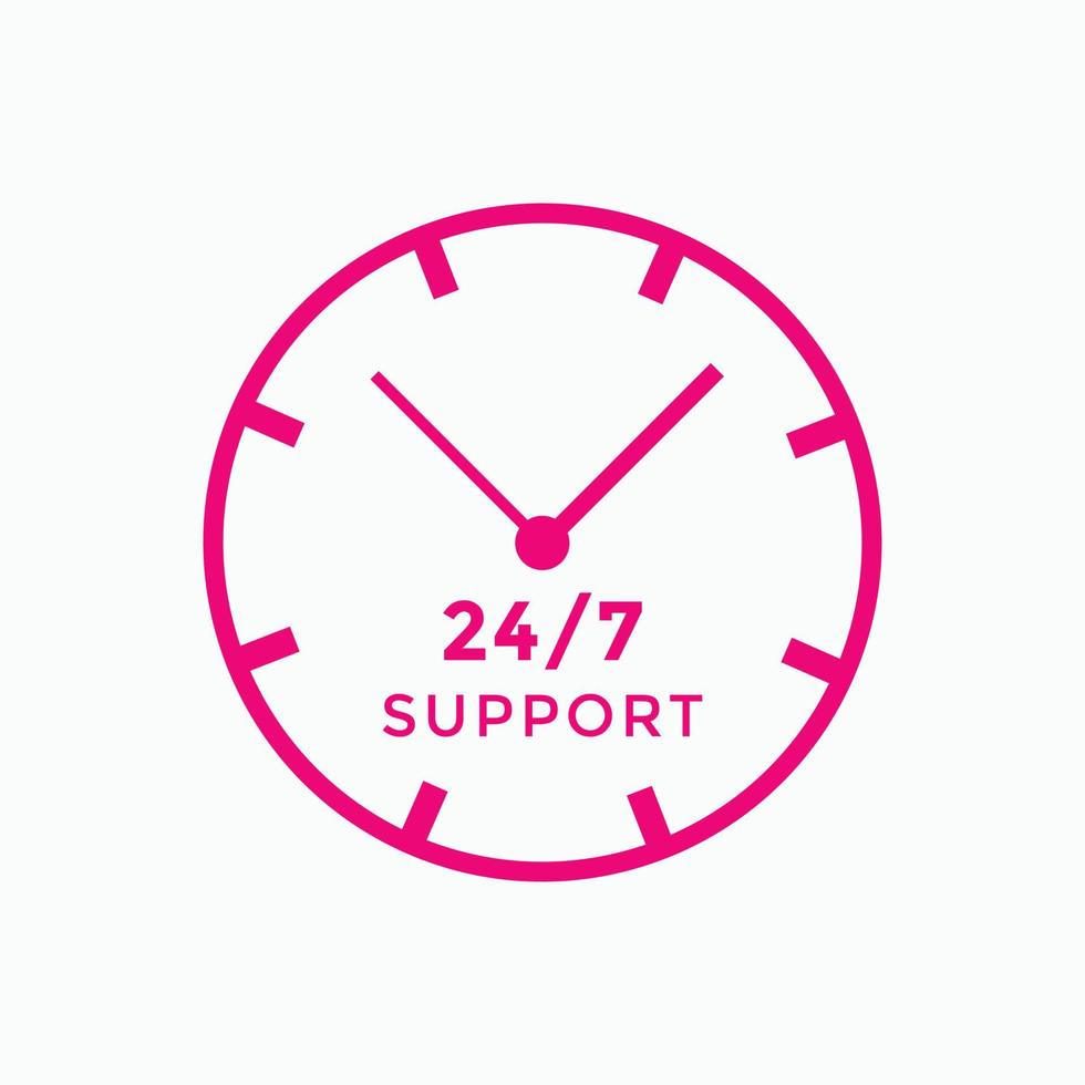 24 hours call center icon vector 247 support icon sign button call center symbol icon template