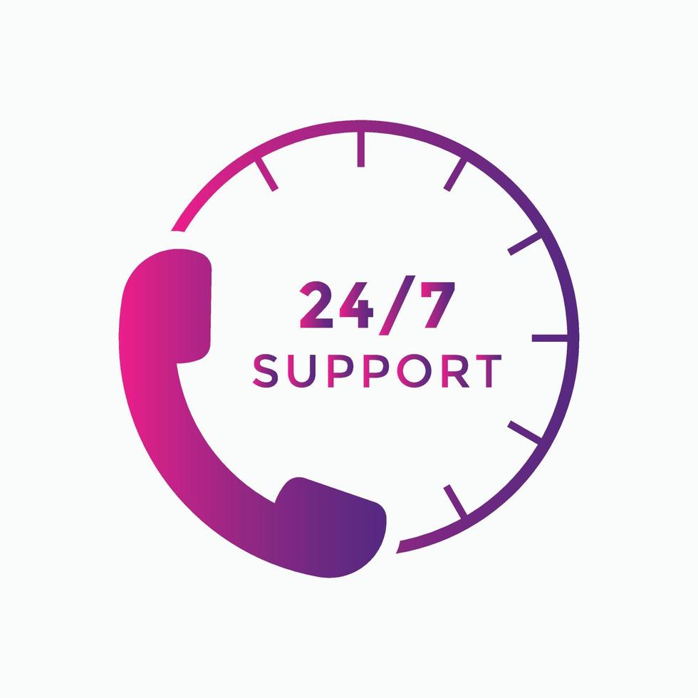 customer support icon. 24 hours call center icon vector