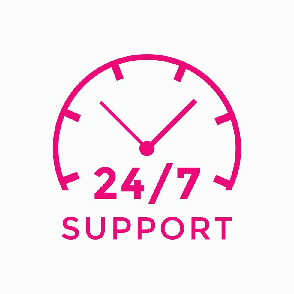 24 hours call center icon vector 247 support icon sign button call center symbol icon template