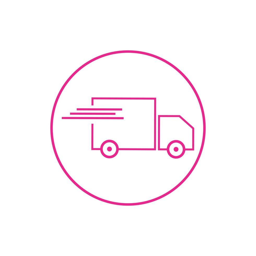 plantilla de vector de icono de camión de entrega. entrega de envío rápido. servicio de entrega