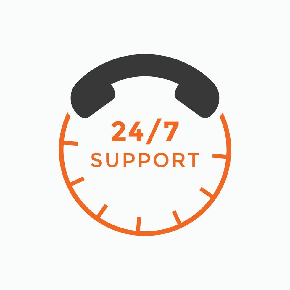 24 hours customer service icon. 24 7 support icon sign button. customer service icon vector