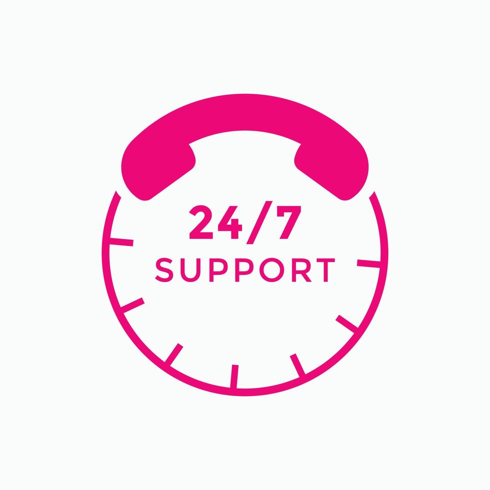 24 hours customer service icon. 24 7 support icon sign button. customer service icon vector