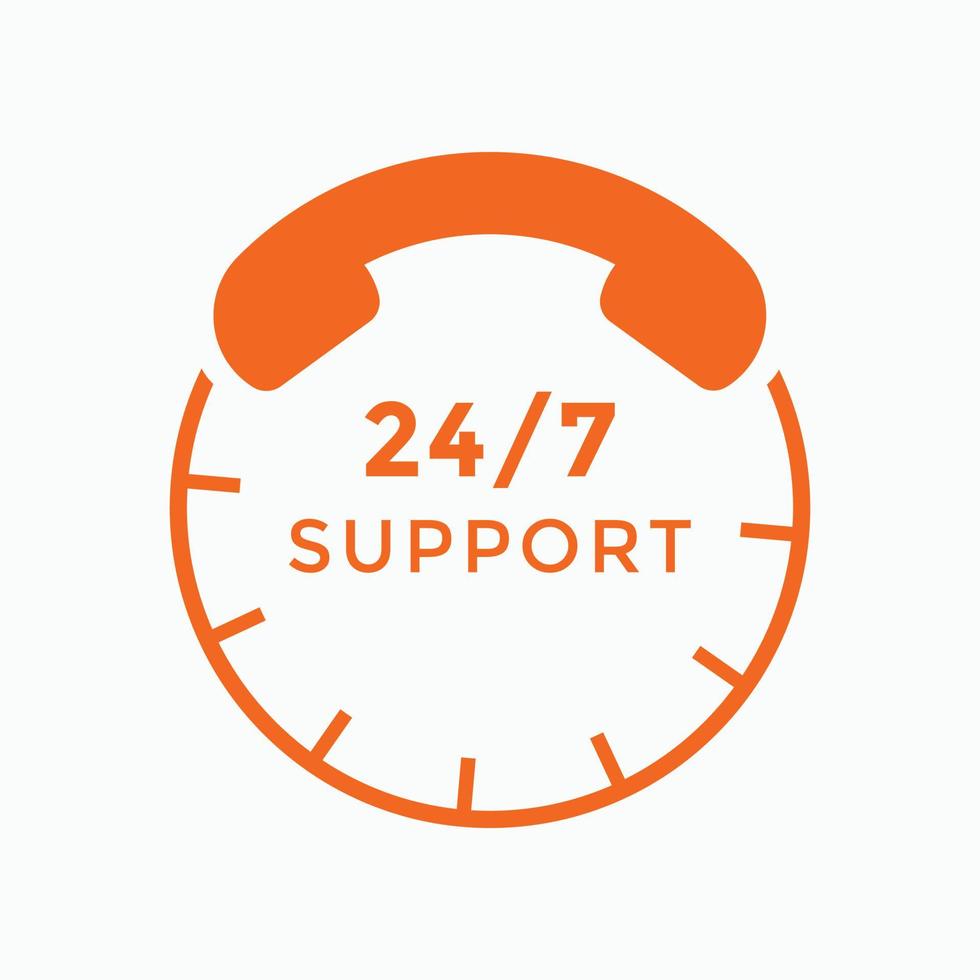 customer support icon. 24 hours call center icon vector