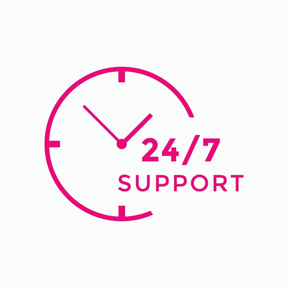 24 hours call center icon vector 247 support icon sign button call center symbol icon template