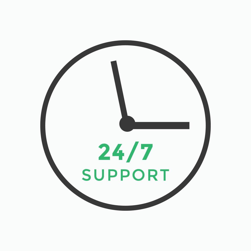 24 hours call center icon vector 247 support icon sign button call center symbol icon template