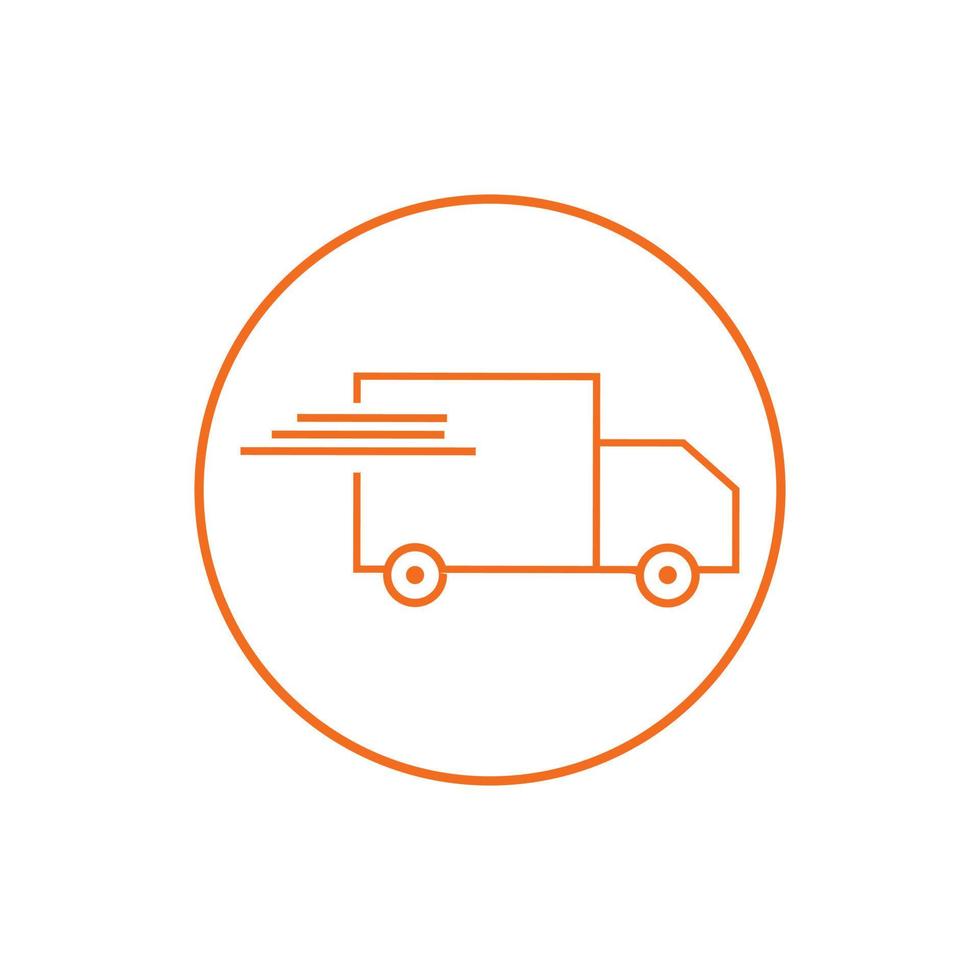 Delivery truck icon vector template. fast shipping delivery. delivery service