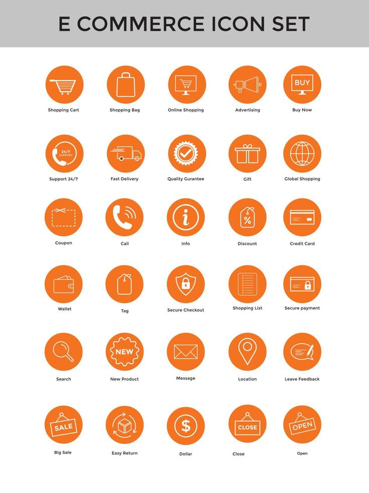 Set of e commerce line icon  online shopping icon set editable Stroke vector