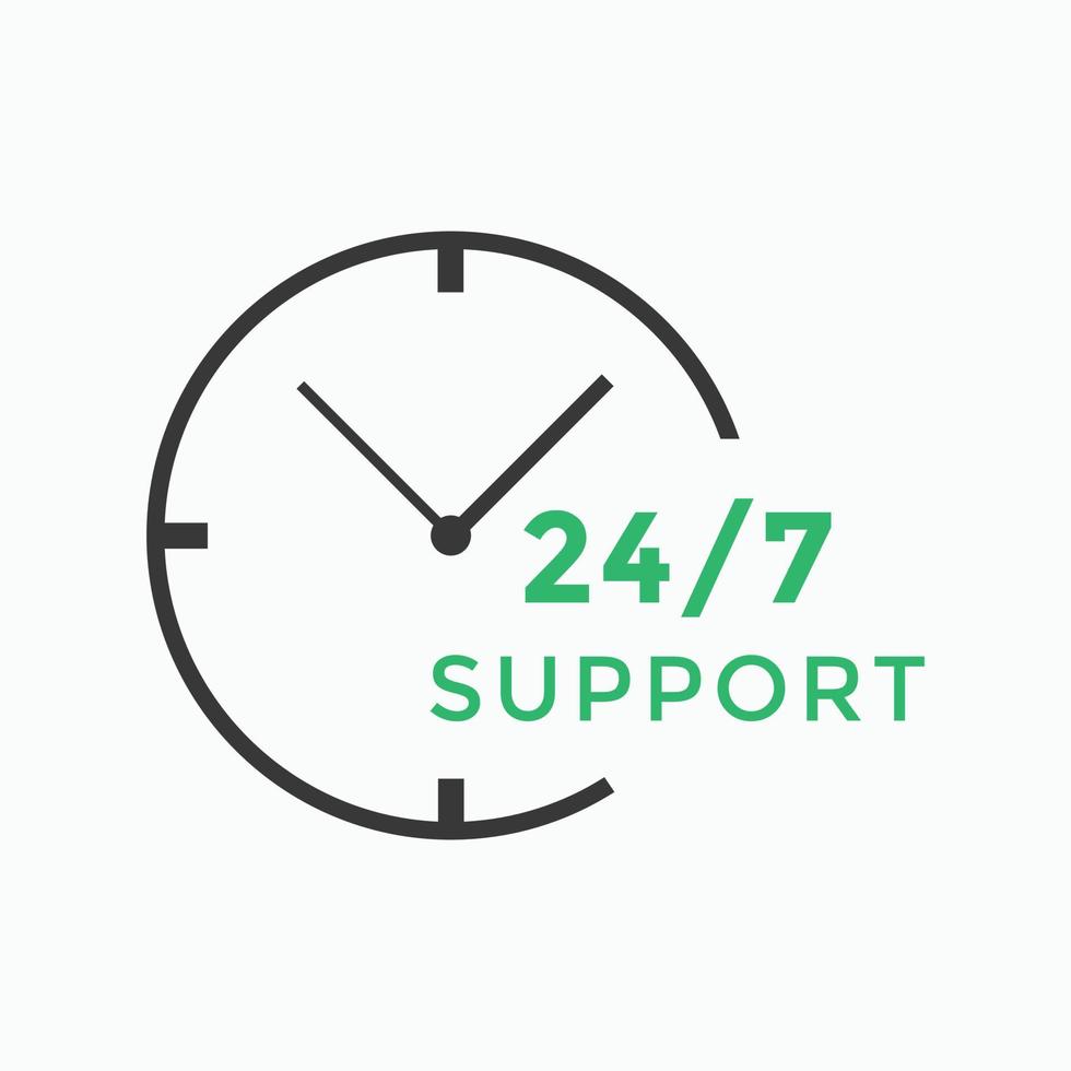 customer support icon. 24 hours call center icon vector