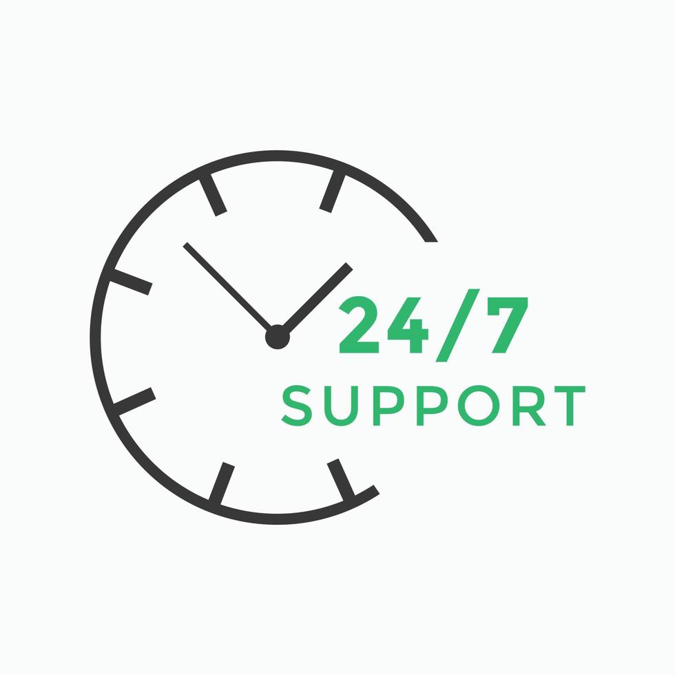 24 hours call center icon vector 247 support icon sign button call center symbol icon template