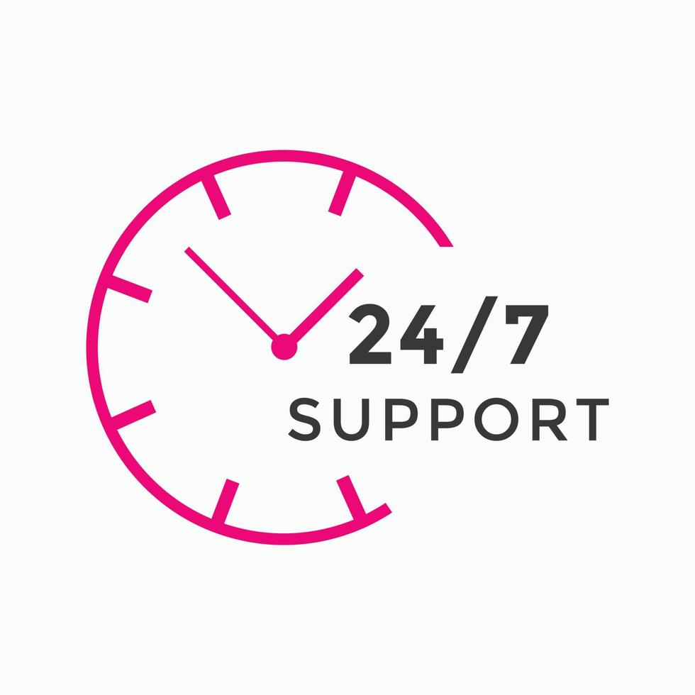 24 hours call center icon vector 247 support icon sign button call center symbol icon template