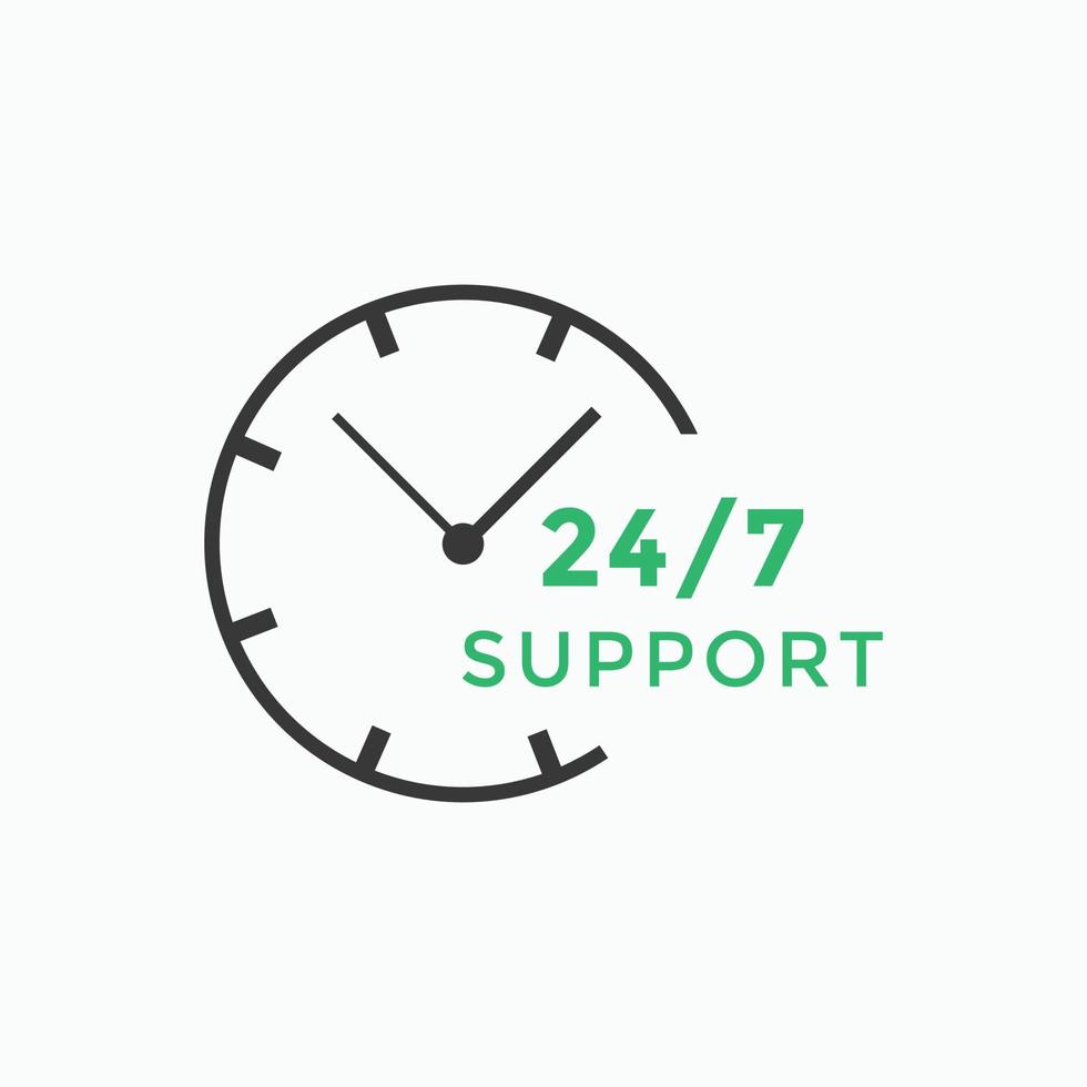 24 hours call center icon vector 247 support icon sign button call center symbol icon template