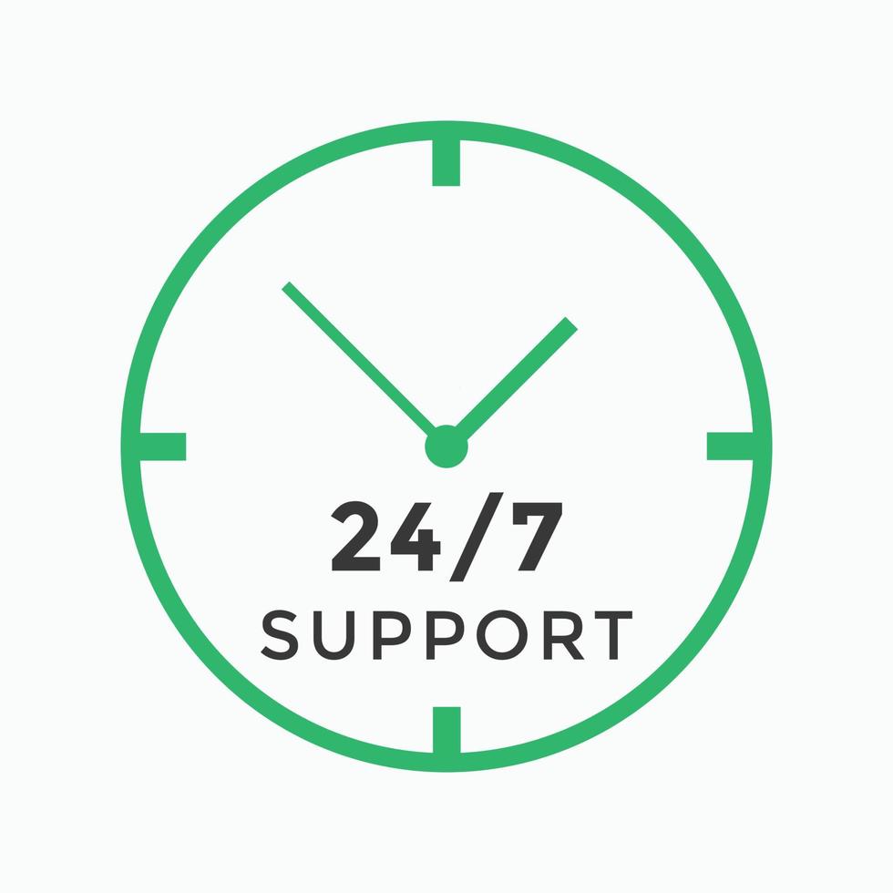 24 hours call center icon vector 247 support icon sign button call center symbol icon template