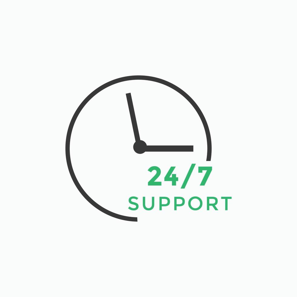 24 hours call center icon vector 247 support icon sign button call center symbol icon template