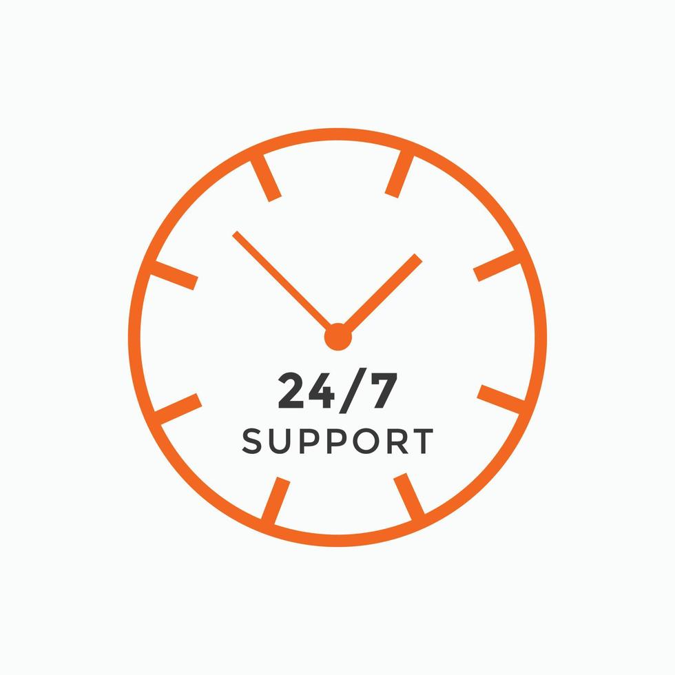 24 hours call center icon vector 247 support icon sign button call center symbol icon template