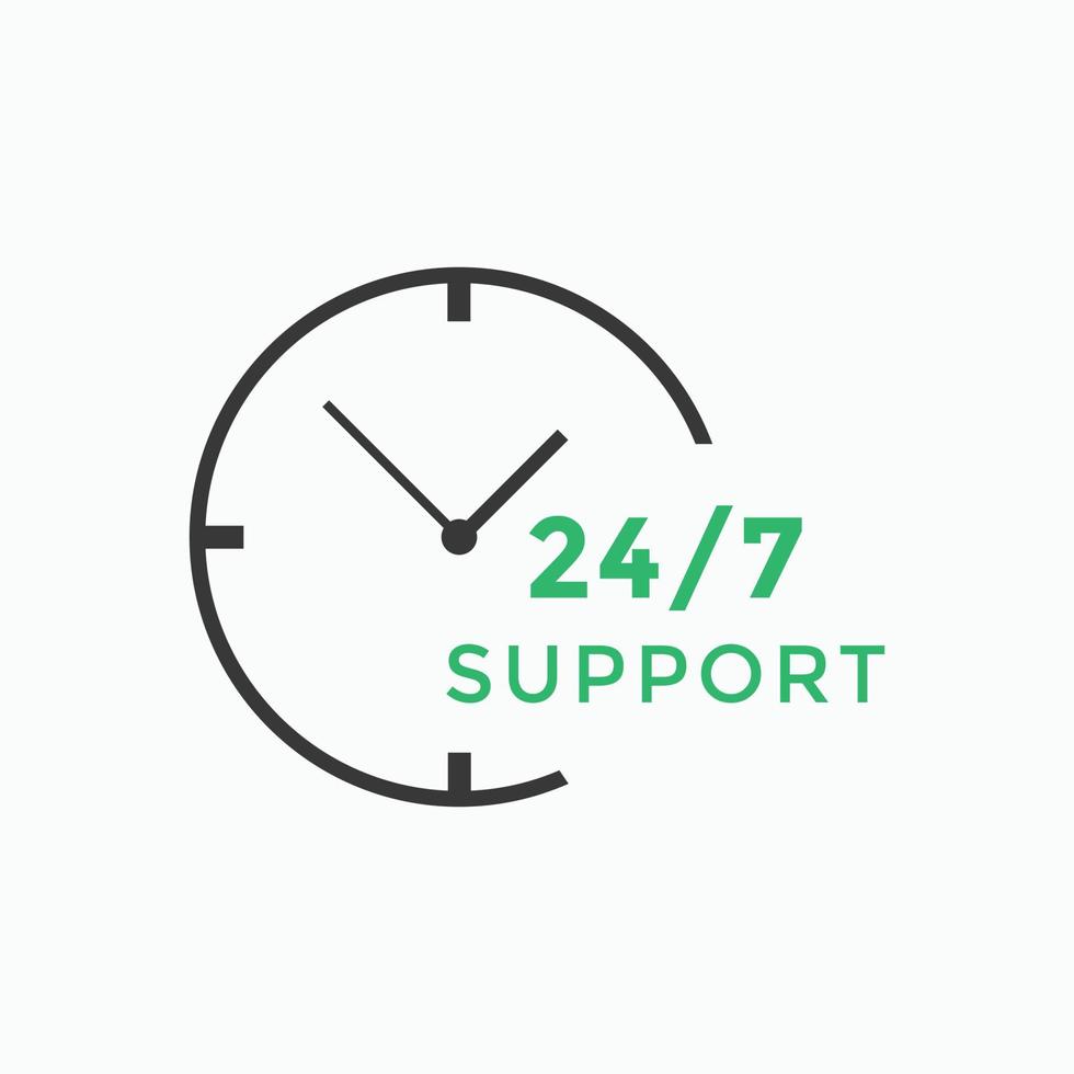 24 hours call center icon vector 247 support icon sign button call center symbol icon template