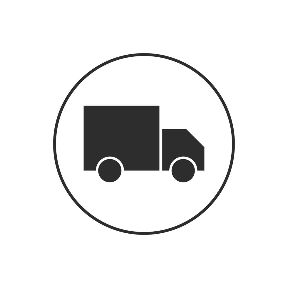 Delivery truck icon vector template. fast shipping delivery. delivery service