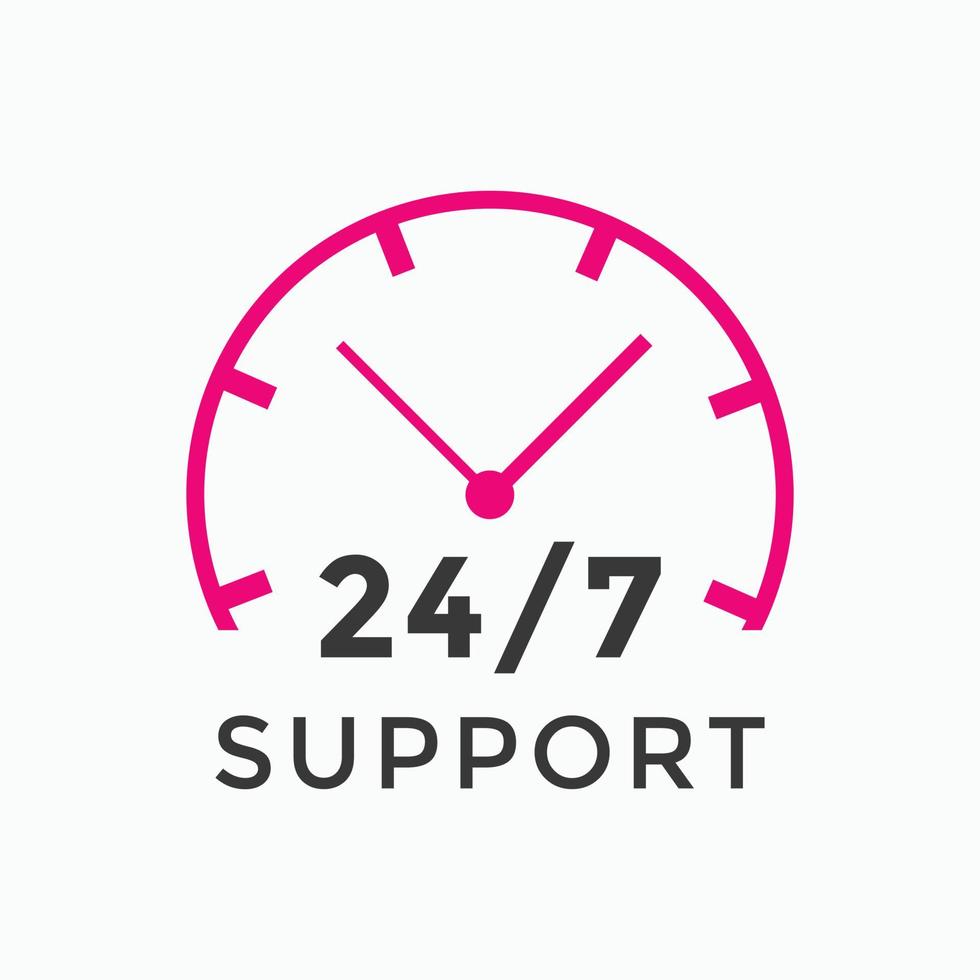24 hours call center icon vector 247 support icon sign button call center symbol icon template