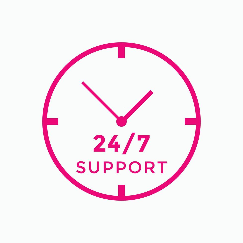 24 hours call center icon vector 247 support icon sign button call center symbol icon template