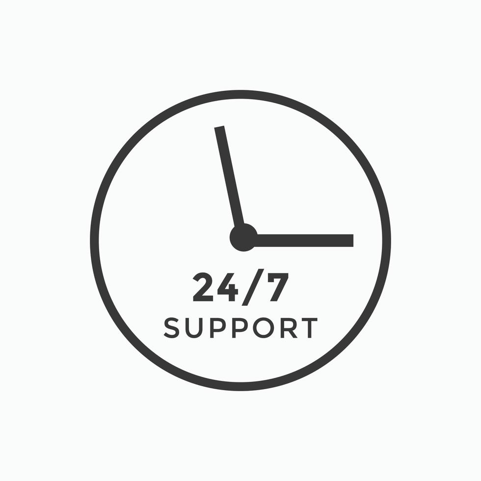 customer support icon. 24 hours call center icon vector