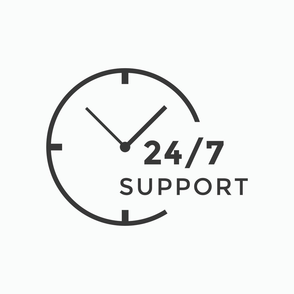 customer support icon. 24 hours call center icon vector