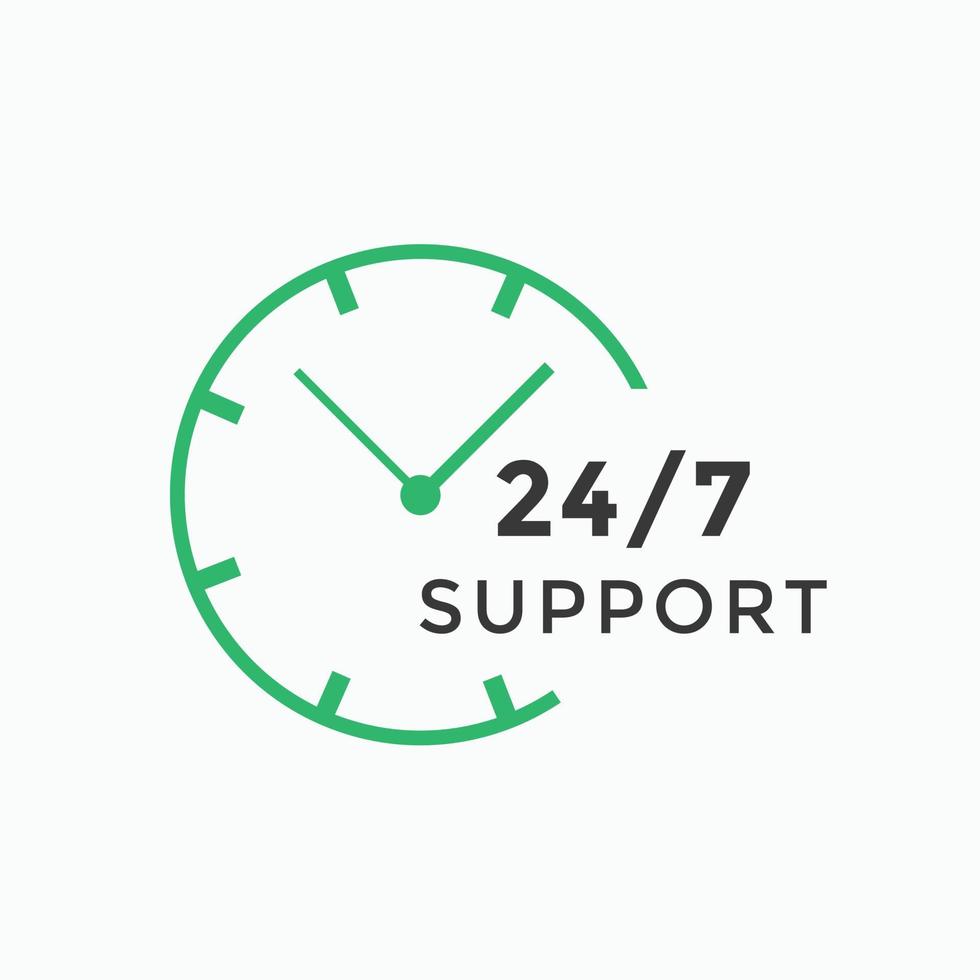 24 hours call center icon vector 247 support icon sign button call center symbol icon template