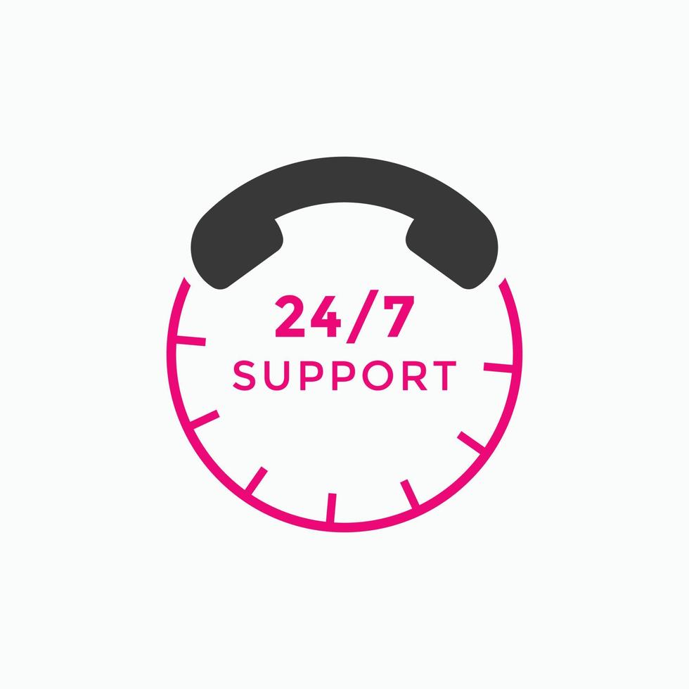 24 hours customer service icon. 24 7 support icon sign button. customer service icon vector