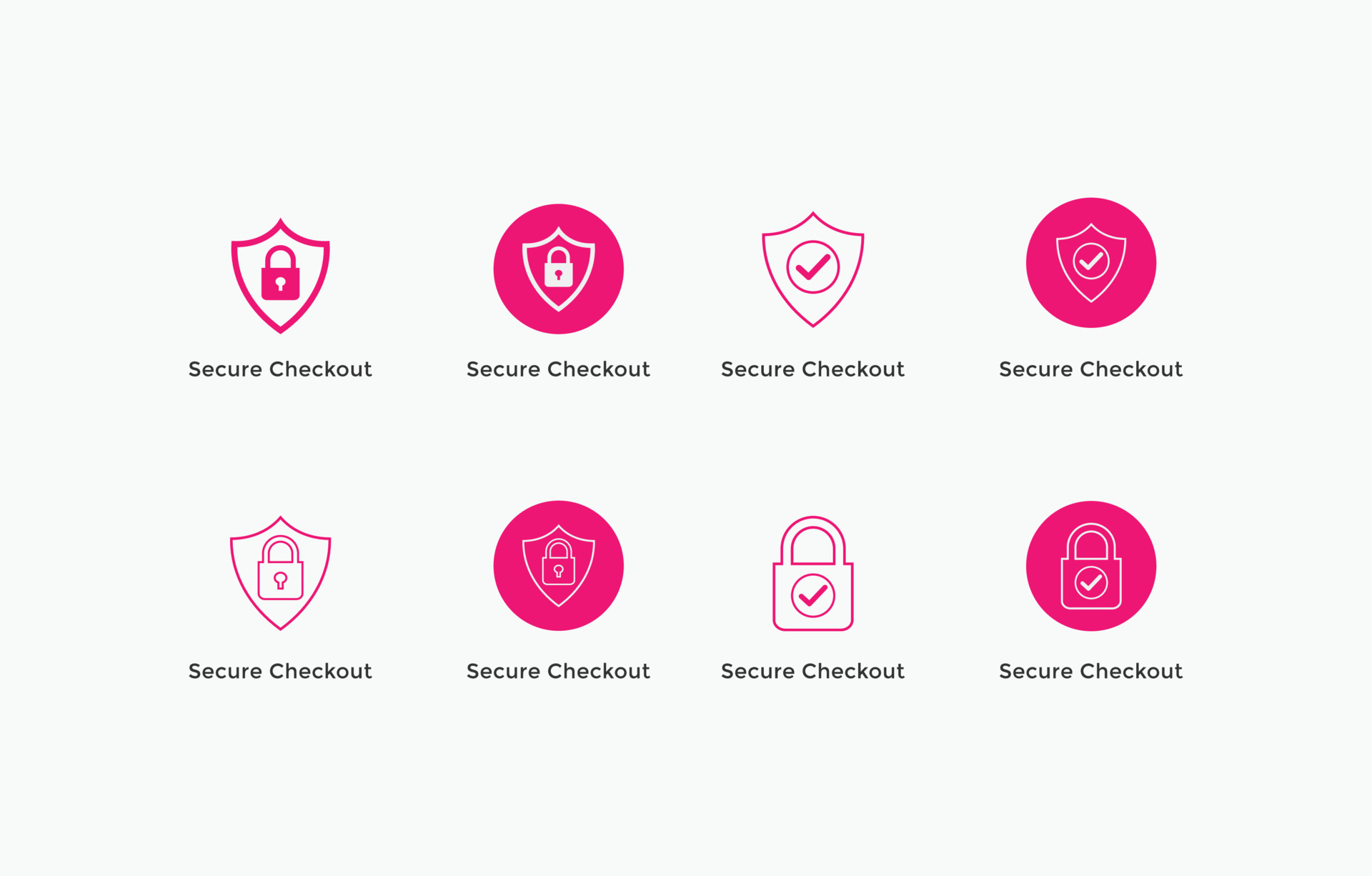 Secure payment secure checkout icon set e commerce icon 5747825