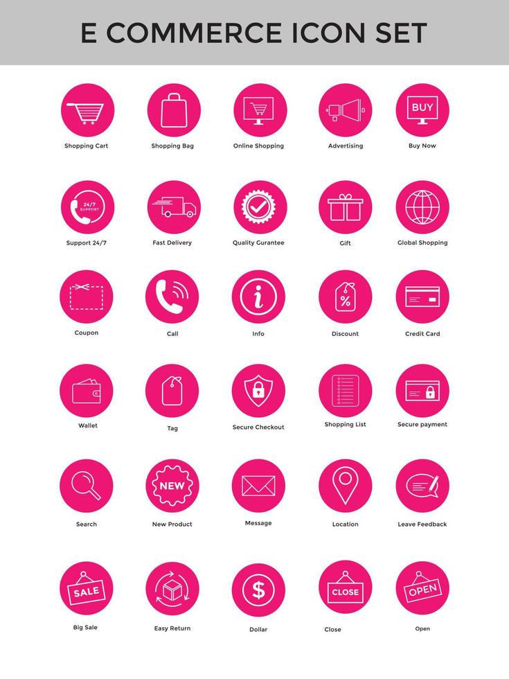 Set of e commerce line icon  online shopping icon set editable Stroke vector