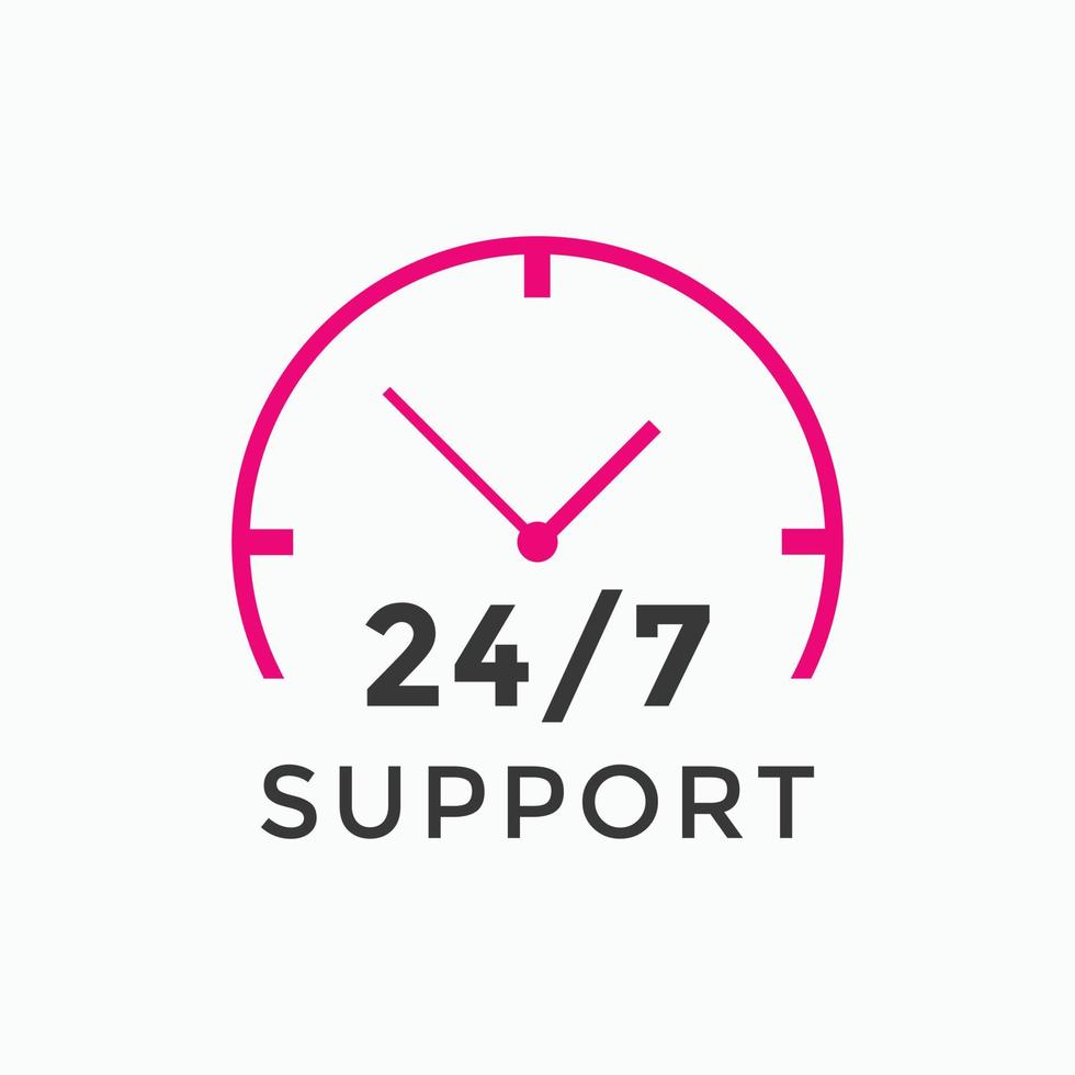 24 hours call center icon vector 247 support icon sign button call center symbol icon template