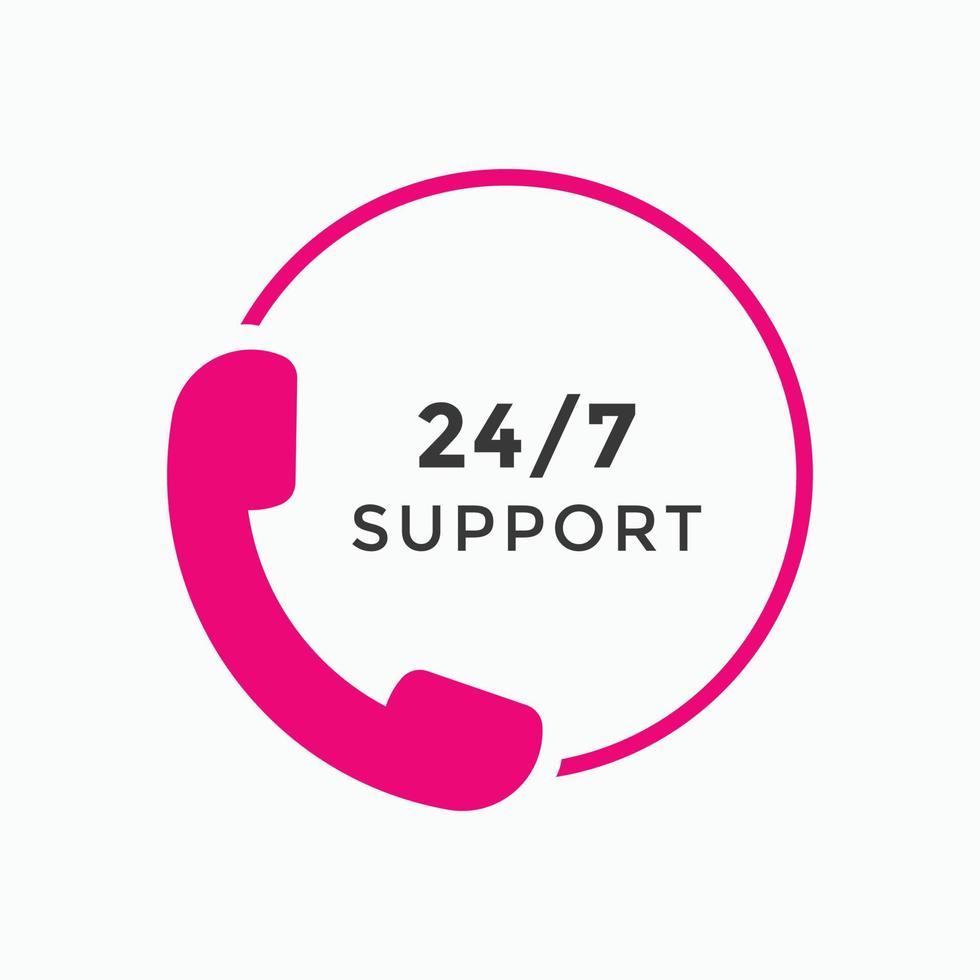 24 hours customer service icon. 24 7 support icon sign button. customer service icon vector