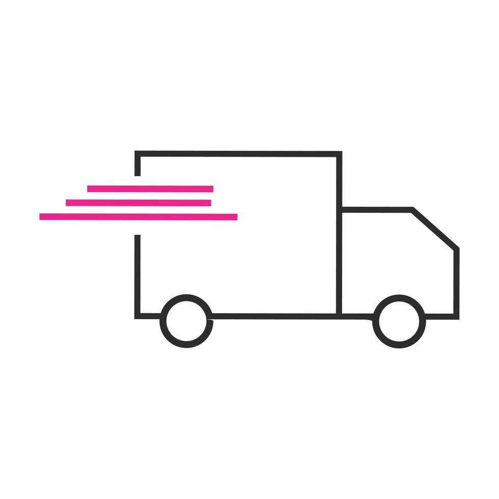 Delivery truck icon vector template. fast shipping delivery. delivery service