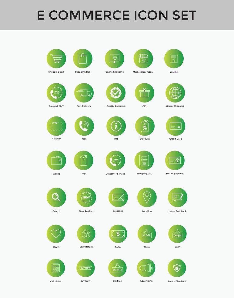 Set of e commerce line icon  online shopping icon set editable Stroke vector