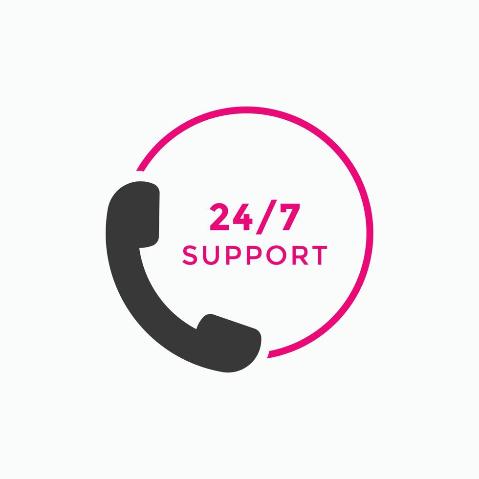 customer support icon. 24 hours call center icon vector