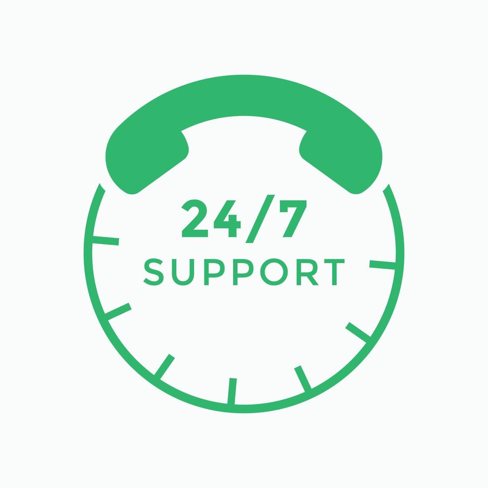 customer support icon. 24 hours call center icon vector