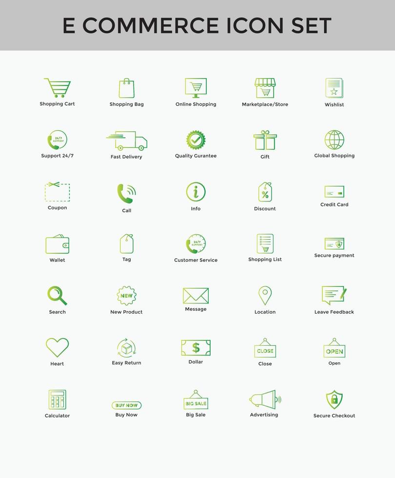 Set of e commerce line icon  online shopping icon set editable Stroke vector