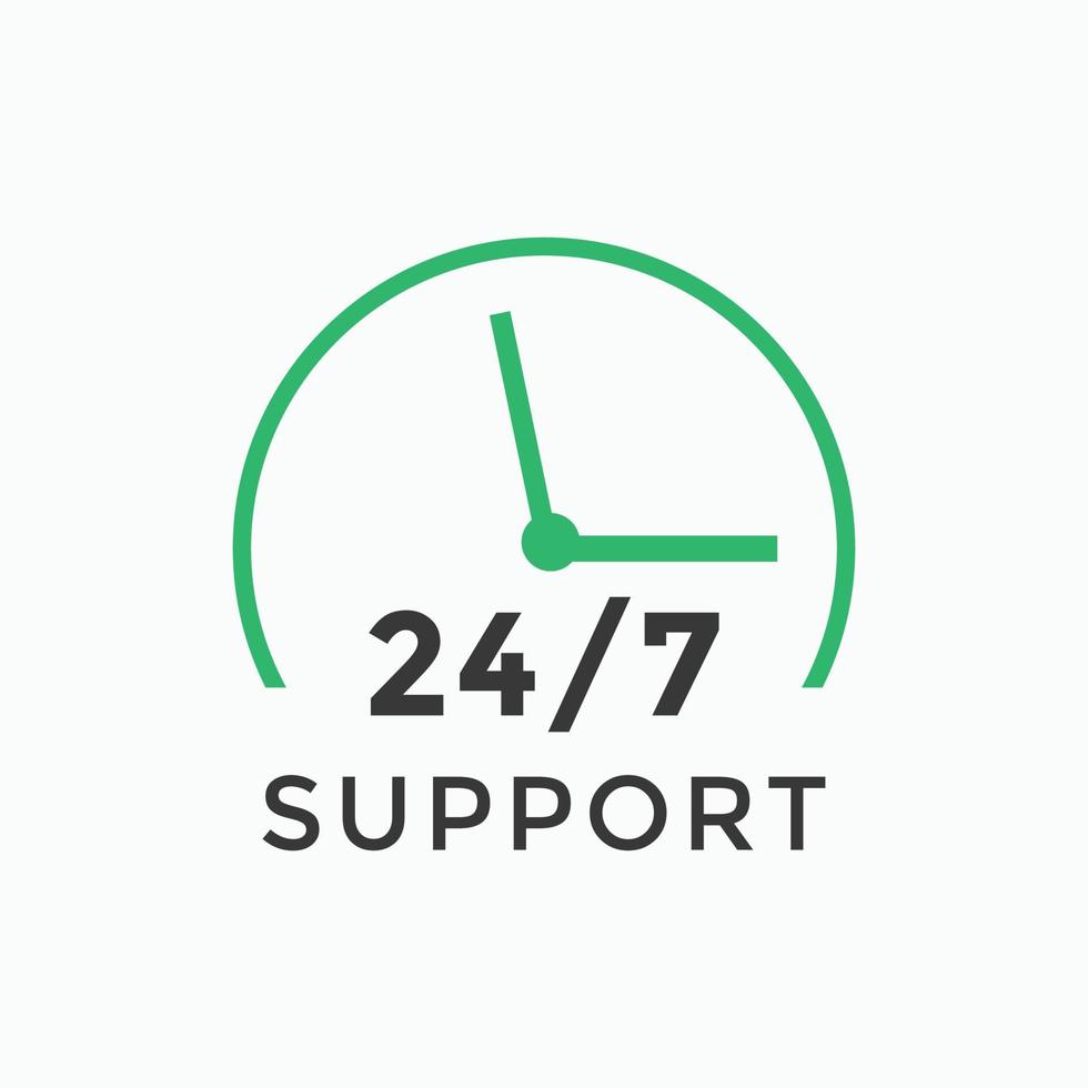 24 hours call center icon vector 247 support icon sign button call center symbol icon template