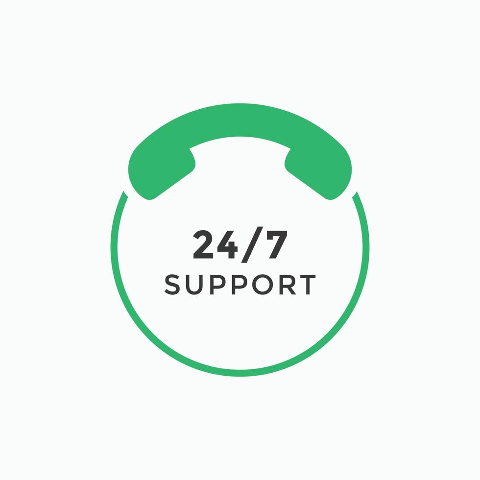 24 hours customer service icon. 24 7 support icon sign button. customer service icon vector