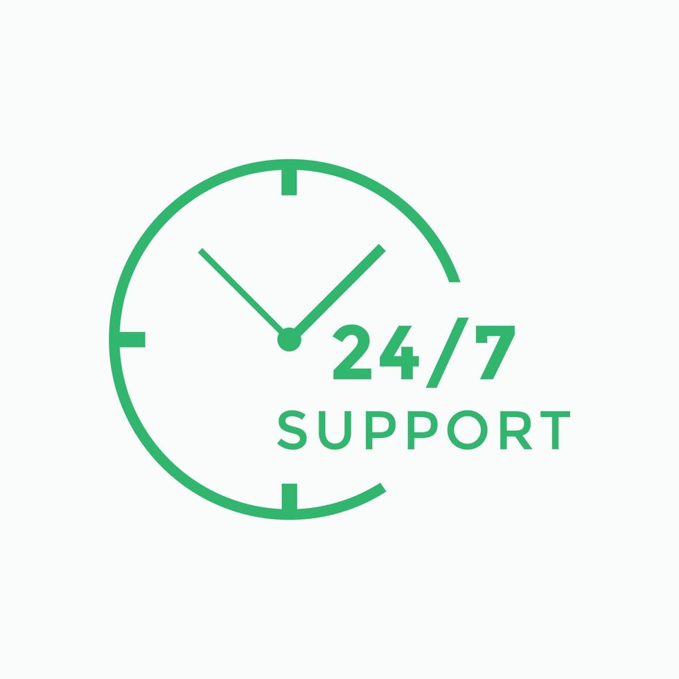 24 hours call center icon vector 247 support icon sign button call center symbol icon template