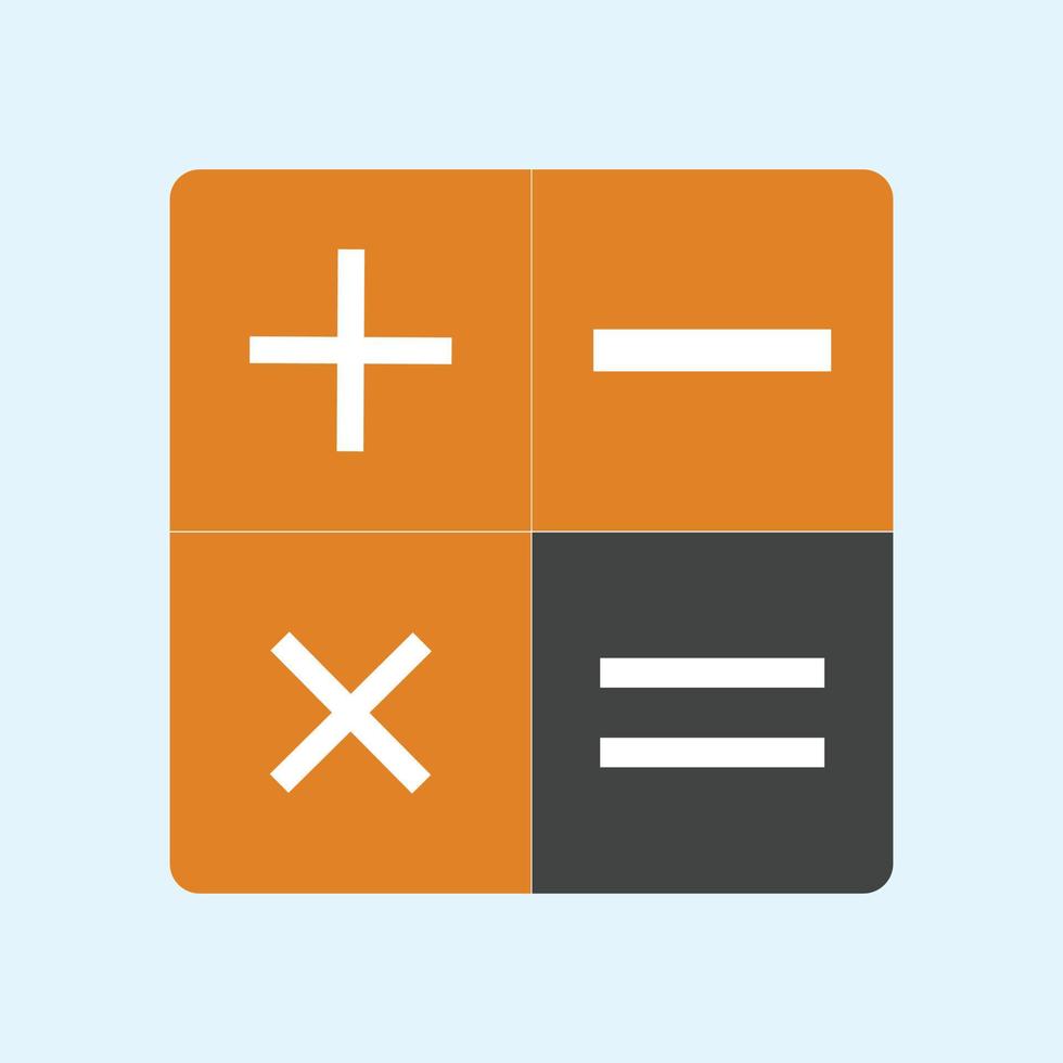 calculator icon vector template colorful. sign of calculator