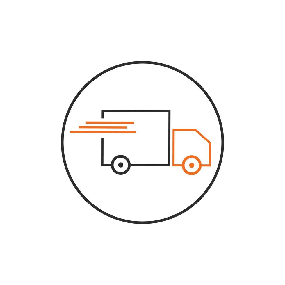 Delivery truck icon vector template. fast shipping delivery. delivery service