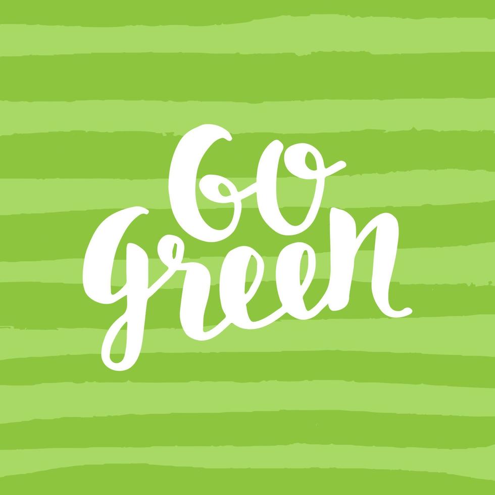 Go Green poster vector